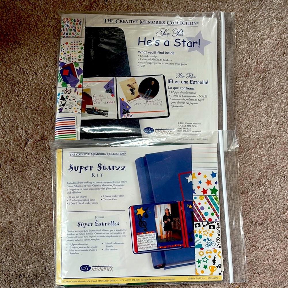 Creative Memories He’s a Star and Super Starz Kit - NIP